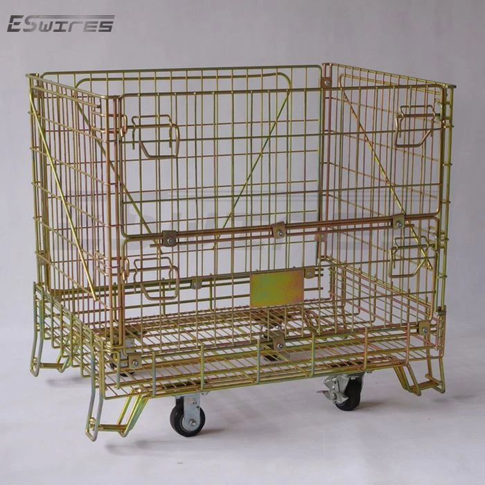 rolling metal storage cage with caster